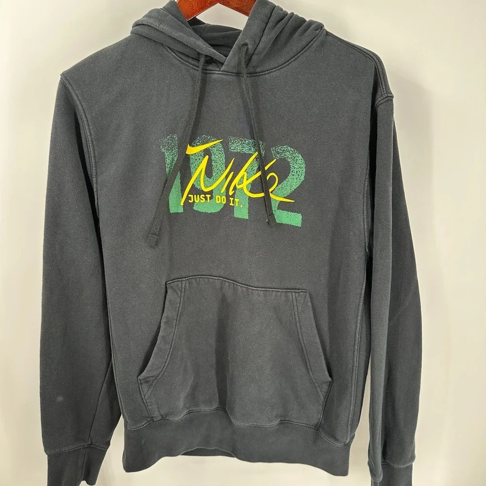 Vintage 90's Nike‎ Just Do It Prototype Word Mark Graphic Hoodie Black Size S